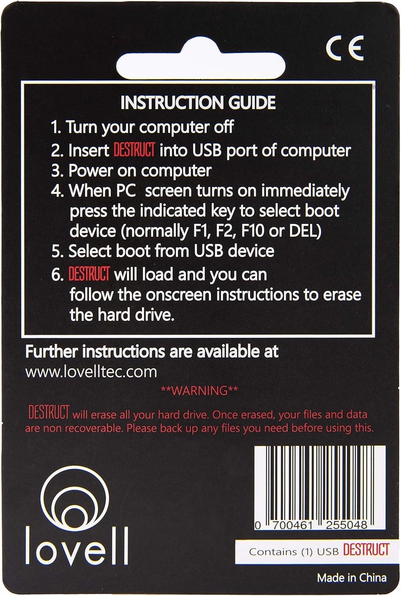D-Struct USB Gadget - Military Grade Hard Drive Wiper - Permanently Erase All Data on PC and Laptops Before Selling - Image 3